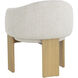 Trine Rustic Oak / Dove Cream Dining Armchair
